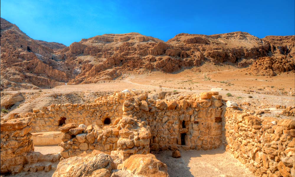 Sítio arqueológico de Qumran, local de habitação dos antigos essênios.